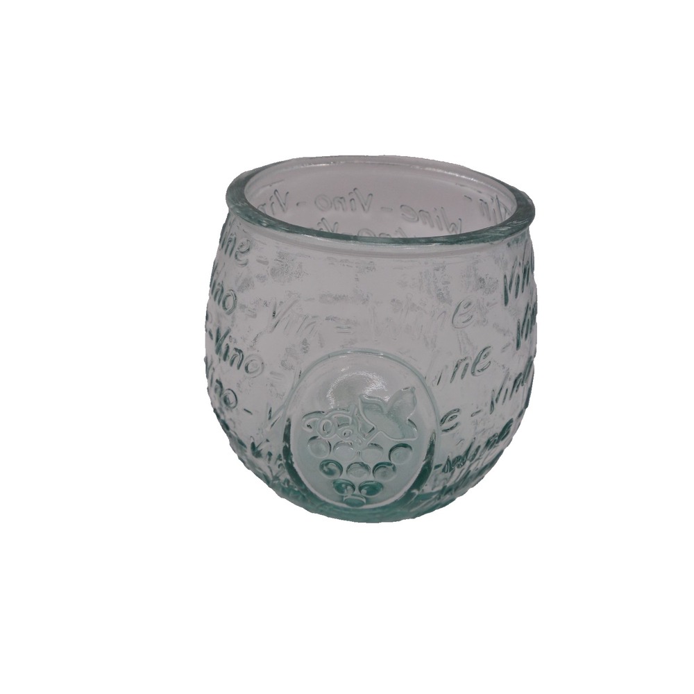 San Miguel Sangria Recycled Green Glass Vino Wine Tumbler Stemless 12 oz